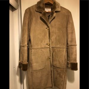 Jones New York Faux Fur Beige Coat